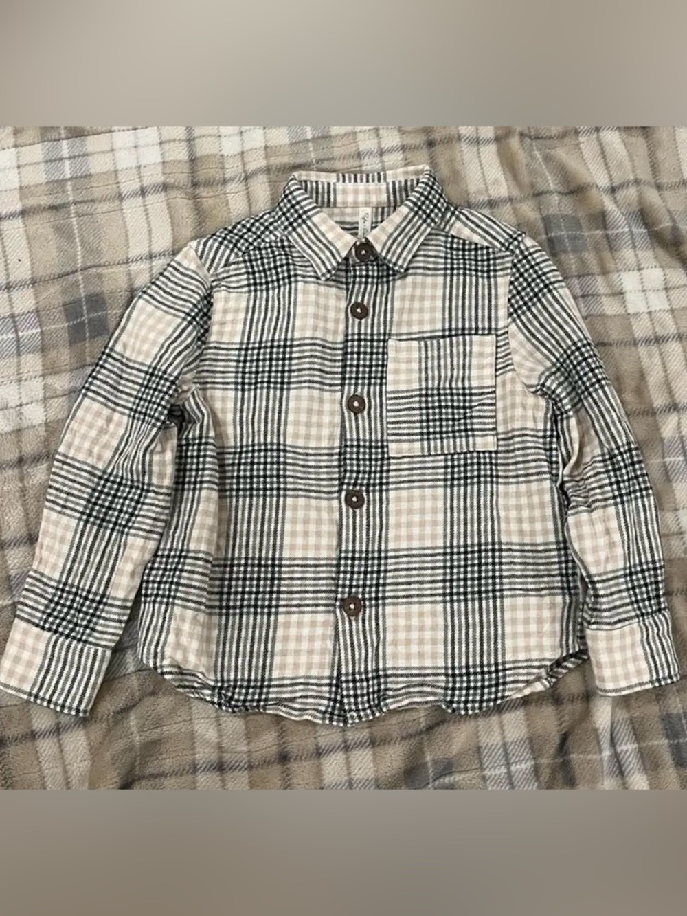 Rylee + Cru Plaid Button-Up Shirt 4/5Y